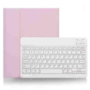 X-11B Skin Plain Texture Detachable Bluetooth Keyboard Tablet Case for iPad Pro 11 inch 2020 / 2018, with Pen Slot (Pink)
