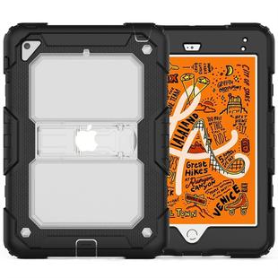 Shockproof Transparent PC + Silica Gel Protective Case for iPad Mini 2019 / Mini 4, with Holder & Shoulder Strap(Transparent)
