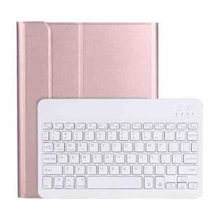 A11BS Ultra-thin ABS Detachable Bluetooth Keyboard Tablet Case with Backlight & Pen Slot & Holder for iPad Pro 11 inch 2021 (Rose Gold)