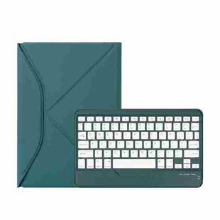 Z098B Pen Slot Bluetooth Keyboard Leather Tablet Case For iPad Air 2022/2020 (Green)