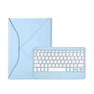 Z098B Pen Slot Bluetooth Keyboard Leather Tablet Case For iPad Air 2022/2020 (Sky Blue)