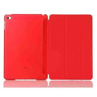 Pure Color Merge Horizontal Flip Leather Case for iPad Mini (2019) / iPad Mini 4, with Holder (Red)
