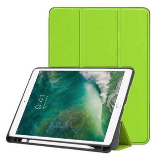 Custer Texture Horizontal Flip Leather Case for iPad Pro 10.5 Inch / iPad Air (2019), with Three-folding Holder & Pen Slot (Green)