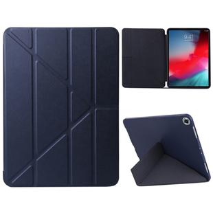 Millet Texture PU+ Silica Gel Full Coverage Leather Case for iPad Air (2019) / iPad Pro 10.5 inch, with Multi-folding Holder(Dark Blue)