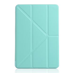 Millet Texture PU+ Silica Gel Full Coverage Leather Case for iPad Mini 4/5, with Multi-folding Holder (Green)