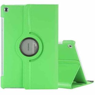 For Huawei MediaPad M5 10.8 inch Litchi Texture PU Leather Case with Rotated Holder & Sleep / Wake-up Function (Green)