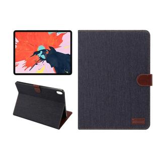 Horizontal Flip Denim Leather Case for iPad Pro 11 inch (2018), with Holder & Sleep / Wake-up Function & Wallet(Black)
