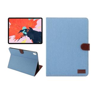 Horizontal Flip Denim Leather Case for iPad Pro 11 inch (2018), with Holder & Sleep / Wake-up Function & Wallet(Blue)