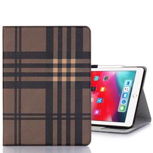 Plaid Texture Horizontal Flip PU Leather Case for iPad Pro 11 inch (2018), with Holder & Card Slots & Wallet(Coffee)