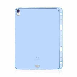 Highly Transparent TPU Soft Protective Case for iPad Pro 11 inch (2018), with Pen Slot (Blue)