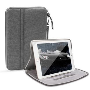 Universal Waterproof Shockproof Tablet Protective Sleeve Carry Bag with Holder for iPad 10.2 2019 or Below Inch Tablet(Grey)
