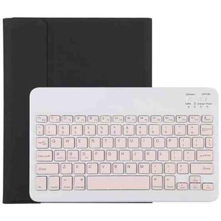 TG11B Detachable Bluetooth Pink Keyboard + Microfiber Leather Tablet Case for iPad Pro 11 inch (2020), with Pen Slot & Holder (Black)