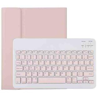 TG11B Detachable Bluetooth Pink Keyboard + Microfiber Leather Tablet Case for iPad Pro 11 inch (2020), with Pen Slot & Holder (Pink)