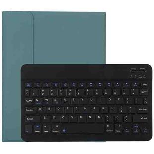 TG11B Detachable Bluetooth Black Keyboard + Microfiber Leather Tablet Case for iPad Pro 11 inch (2020), with Pen Slot & Holder (Dark Green)