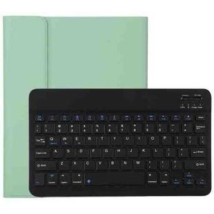 TG11B Detachable Bluetooth Black Keyboard + Microfiber Leather Tablet Case for iPad Pro 11 inch (2020), with Pen Slot & Holder (Green)