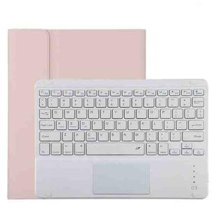 TG11BC Detachable Bluetooth White Keyboard Microfiber Leather Tablet Case for iPad Pro 11 inch (2020), with Touchpad & Pen Slot & Holder (Pink)