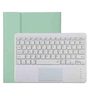 TG11BC Detachable Bluetooth White Keyboard Microfiber Leather Tablet Case for iPad Pro 11 inch (2020), with Touchpad & Pen Slot & Holder (Green)