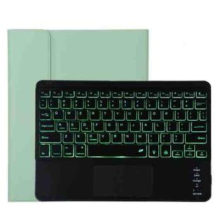 TG11BCS Detachable Bluetooth Black Keyboard Microfiber Leather Tablet Case for iPad Pro 11 inch (2020), with Backlight & Touchpad & Pen Slot & Holder (Green)