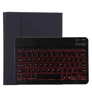 TG11BS Detachable Bluetooth Black Keyboard + Microfiber Leather Tablet Case for iPad Pro 11 inch (2020), with Backlight & Pen Slot & Holder(Black)