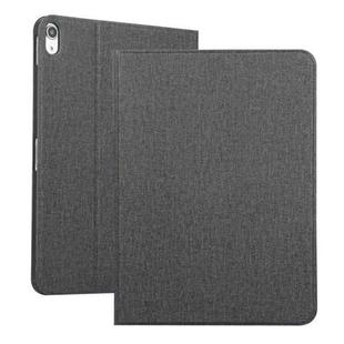 Universal Voltage Craft Cloth TPU Protective Case for iPad Pro 11 inch(2018), with Holder (Black)