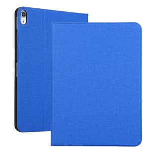 Universal Voltage Craft Cloth TPU Protective Case for iPad Pro 11 inch(2018), with Holder (Blue)