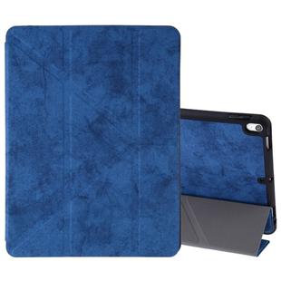 Silk Texture Horizontal Flip Leather Case for iPad Air 2019 / Pro 10.5 inch, with Three-folding Holder & Sleep / Wake-up Function(Dark Blue)