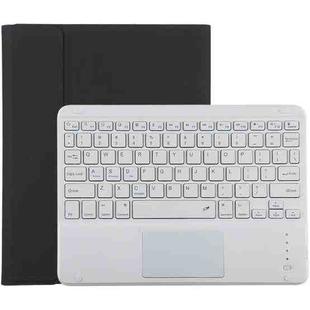 TG-102BC Detachable Bluetooth White Keyboard + Microfiber Leather Tablet Case for iPad 10.2 inch / iPad Air (2019), with Touch Pad & Pen Slot & Holder(Black)