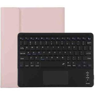 TG97BC Detachable Bluetooth Black Keyboard + Microfiber Leather Tablet Case for iPad 9.7 inch, with Touch Pad & Pen Slot & Holder(Pink)