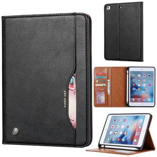 Knead Skin Texture Horizontal Flip Leather Case for iPad Mini 2019, with Photo Frame & Holder & Card Slots & Wallet & Pen Slot (Black)