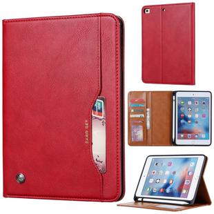 Knead Skin Texture Horizontal Flip Leather Case for iPad Mini 2019, with Photo Frame & Holder & Card Slots & Wallet & Pen Slot (Red)