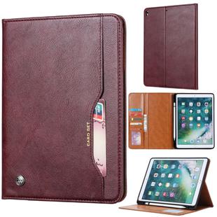 Knead Skin Texture Horizontal Flip Leather Case for iPad Air 2019 10.5 inch, with Photo Frame & Holder & Card Slots & Wallet & Pen Slot (Wine Red)