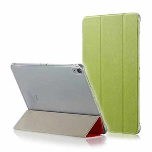 Silk Texture Horizontal Flip Magnetic PU Leather Case for iPad Pro 11 inch (2018), with Three-folding Holder & Sleep / Wake-up Function(Green)