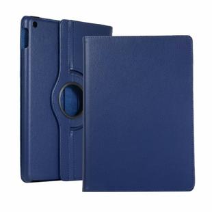 For iPad 10.2 / iPad Air 2019 10.5 / iPad 10.2 2020 Litchi Texture Horizontal Flip 360 Degrees Rotation Leather Case(Blue)