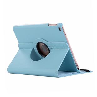 Litchi Texture Horizontal Flip 360 Degrees Rotation Leather Case for iPad Mini 2019, with Holder & Sleep / Wake-up Function (Blue)