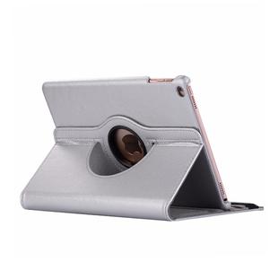 Litchi Texture Horizontal Flip 360 Degrees Rotation Leather Case for iPad Mini 2019, with Holder & Sleep / Wake-up Function (Silver)