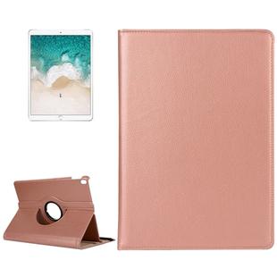 Litchi Texture 360 Degree Spin Multi-function Horizontal Flip Leather Protective Case with Holder for iPad Pro 10.5 inch / iPad Air (2019) (Rose Gold)