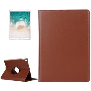 Litchi Texture 360 Degree Spin Multi-function Horizontal Flip Leather Protective Case with Holder for iPad Pro 10.5 inch / iPad Air (2019) (Brown)