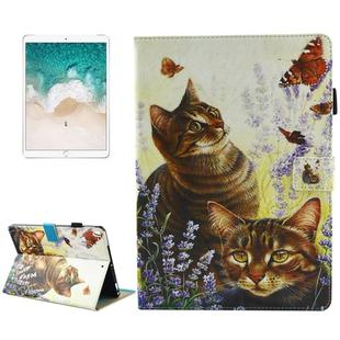 For iPad Pro 10.5 inch Cats and Butterflies Pattern Horizontal Flip Leather Protective Case with Holder & Card Slots & Sleep