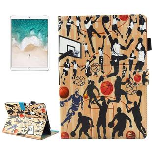For iPad Pro 10.5 inch Basketball Sports Pattern Horizontal Flip Leather Protective Case with Holder & Card Slots & Sleep