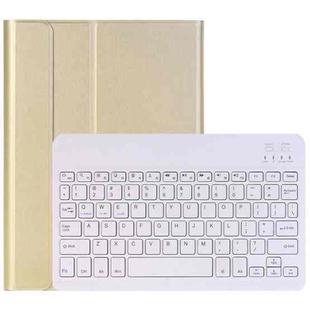 For iPad Pro 10.5 inch Ultra-thin ABS Bluetooth Keyboard Horizontal Flip Leather Tablet Case with Holder (Gold)