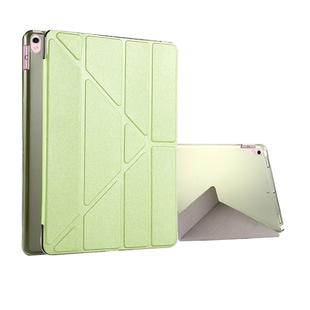 For iPad Pro 10.5 inch Silk Texture Horizontal Deformation Flip Leather Case with 4-folding Holder & Sleep / Wake-up(Green)