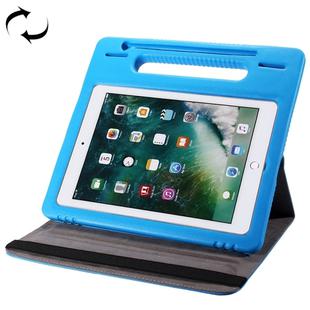 360 Degree Rotation Leather Case + Removable EVA Bumper Protective Cover for iPad 10.2 / iPad Air 10.5 （2019） / iPad Pro 10.5 inch, with Handle & 3 Gears Holder & Sleep / Wake-up(Blue)