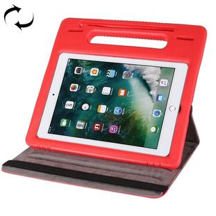 360 Degree Rotation Leather Case + Removable EVA Bumper Protective Cover for iPad 10.2 / iPad Air 10.5 （2019） / iPad Pro 10.5 inch, with Handle & 3 Gears Holder & Sleep / Wake-up(Red)