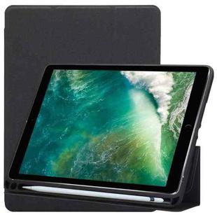 Cloth Texture Pattern Horizontal Flip Leather Case for iPad Pro 10.5 inch ,with Three-folding Holder & Pen Slots (Black)