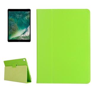 For iPad Pro 10.5 inch Litchi Texture 2-fold Horizontal Flip Leather Case with Holder(Green)