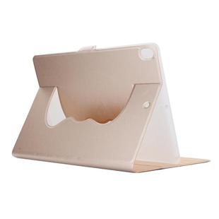 Horizontal Flip Solid Color Elastic Force Leather Case with 360 Degrees Rotation Holder for iPad Pro 10.5 inch (Gold)