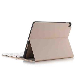 Bluetooth Keyboard Ultrathin Horizontal Flip Leather Tablet Case for iPad Pro 10.5 inch, with Holder & Pen Groove (Gold)