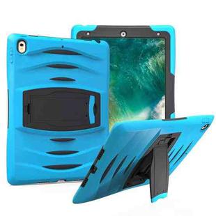 For iPad Pro 10.5 inch Wave Texture Series PC + Silicone Protective Case with Holder (Baby Blue)