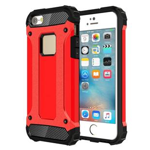 Tough Armor TPU + PC Combination Case for iPhone SE & 5 & 5s(Red)
