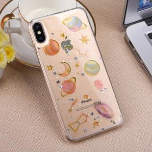 For iPhone X / XS Star Pattern TPU Protective Back Cover Case (Transparent)